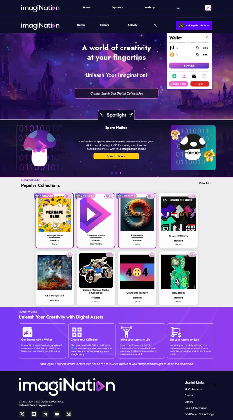imagiNation: Multi-chain NFT Marketplace