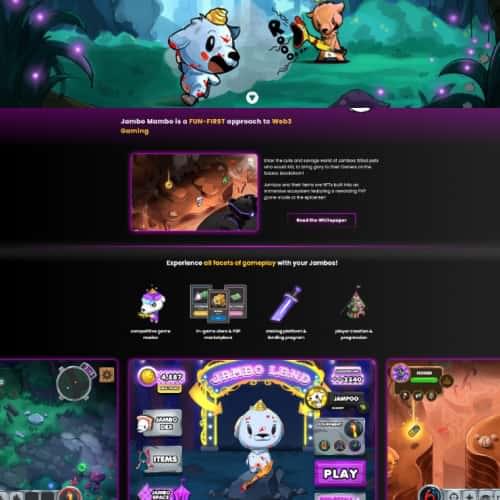 Jambo Mambo: Web3 Gaming Website